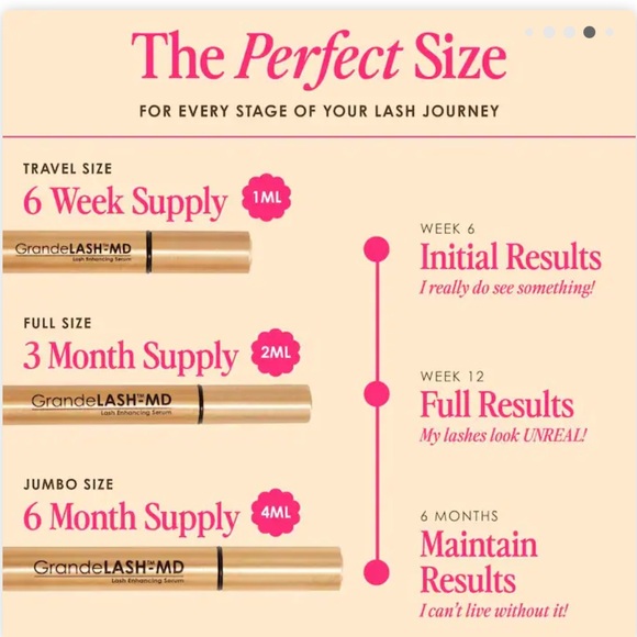 NWT Grande Cosmetics GrandeLASH - MD Lash Enhancing Clear Serum 0.07 oz/2 ml - Picture 11 of 11